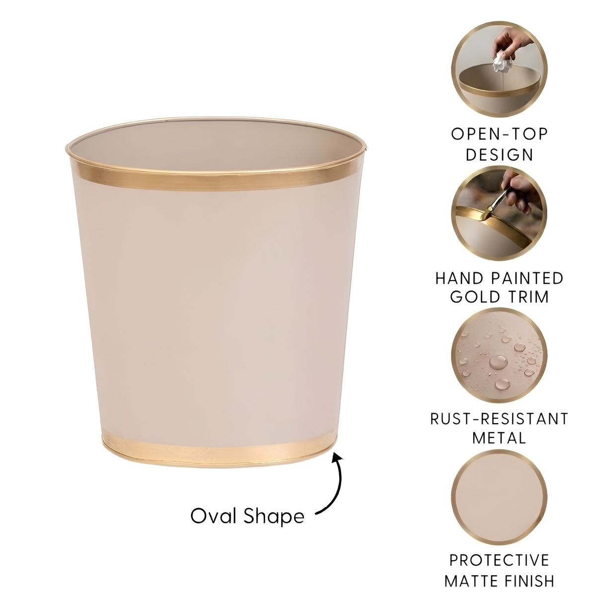 Mattie Oval Wastebasket