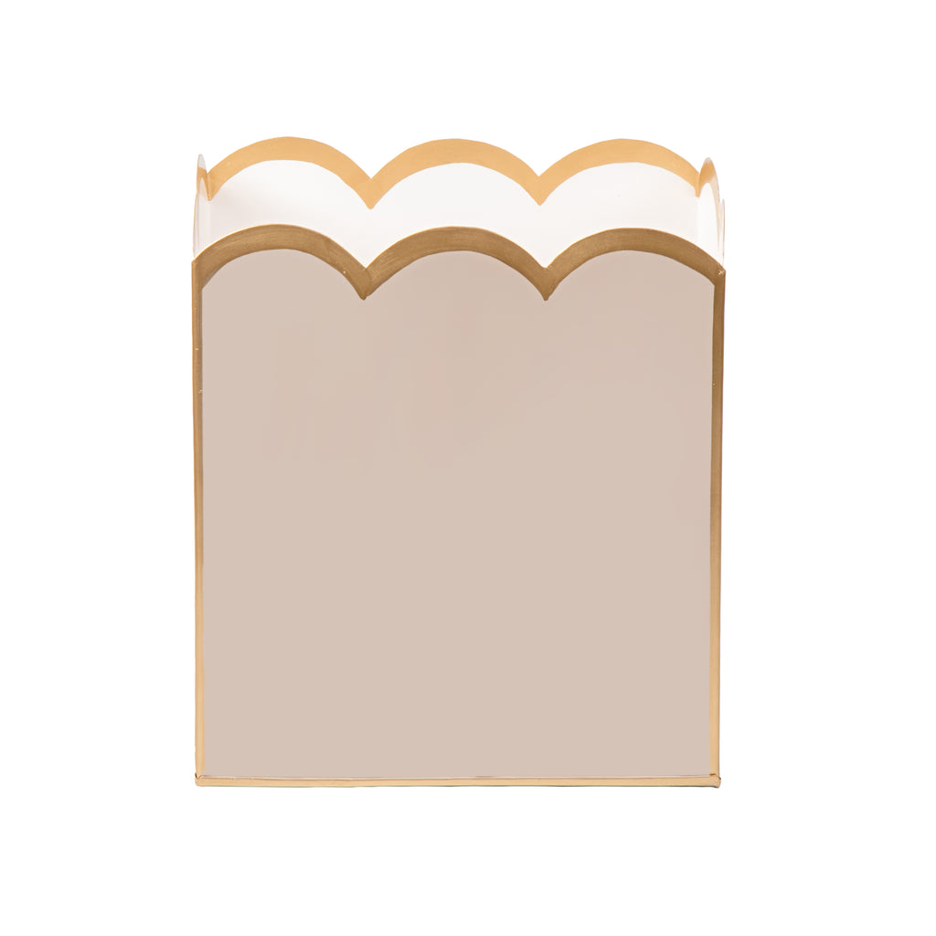 Gracie Scarlett Wastebasket Natural & White - Avail 10/10