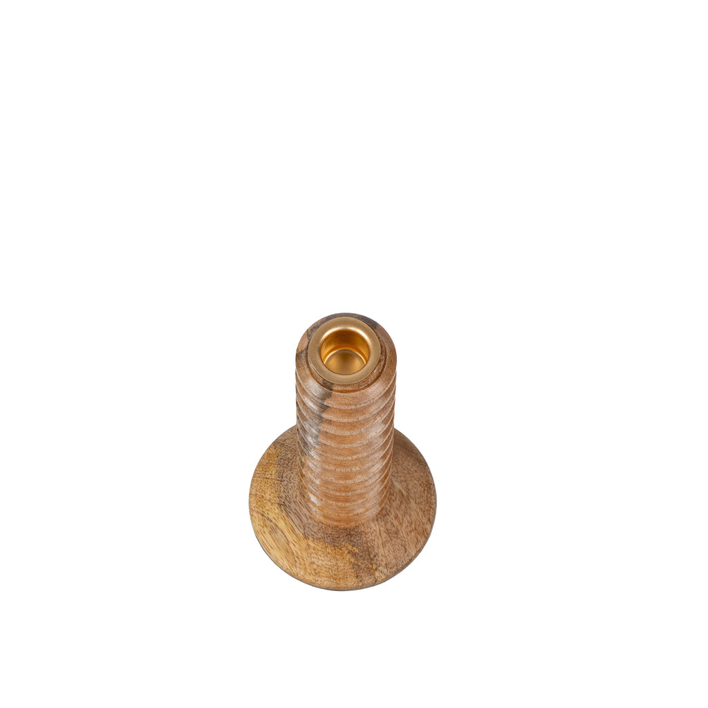 Mattie Short Spiral Taper Candle Holder - 9" - Natural Finish - Avail 11/21