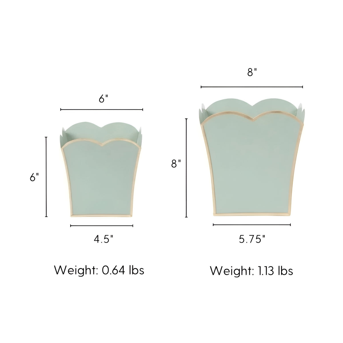Mattie Scarlett Square Cachepot Planter Oyster Bay - Avail 11/21