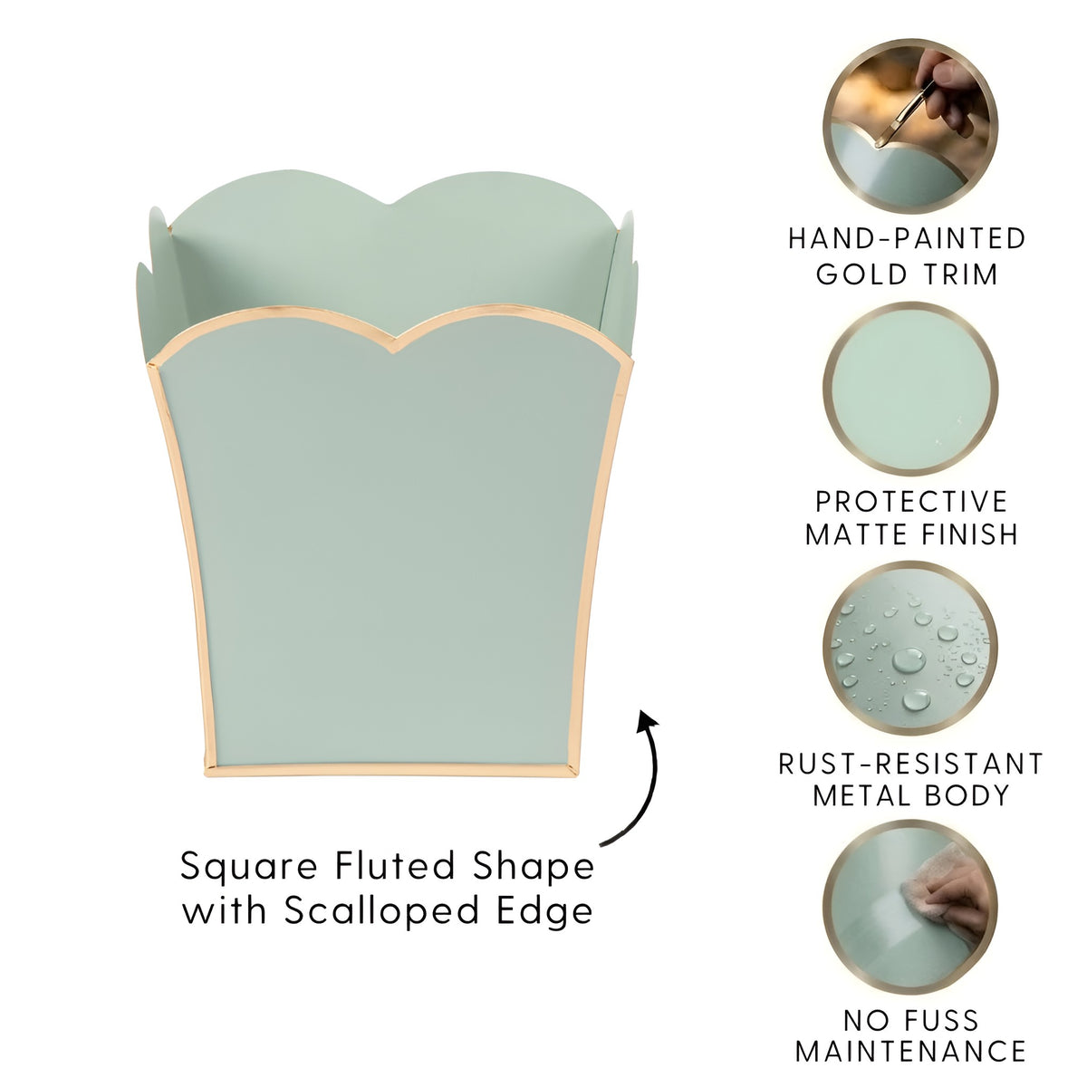 Mattie Scarlett Square Cachepot Planter Oyster Bay - Avail 11/21