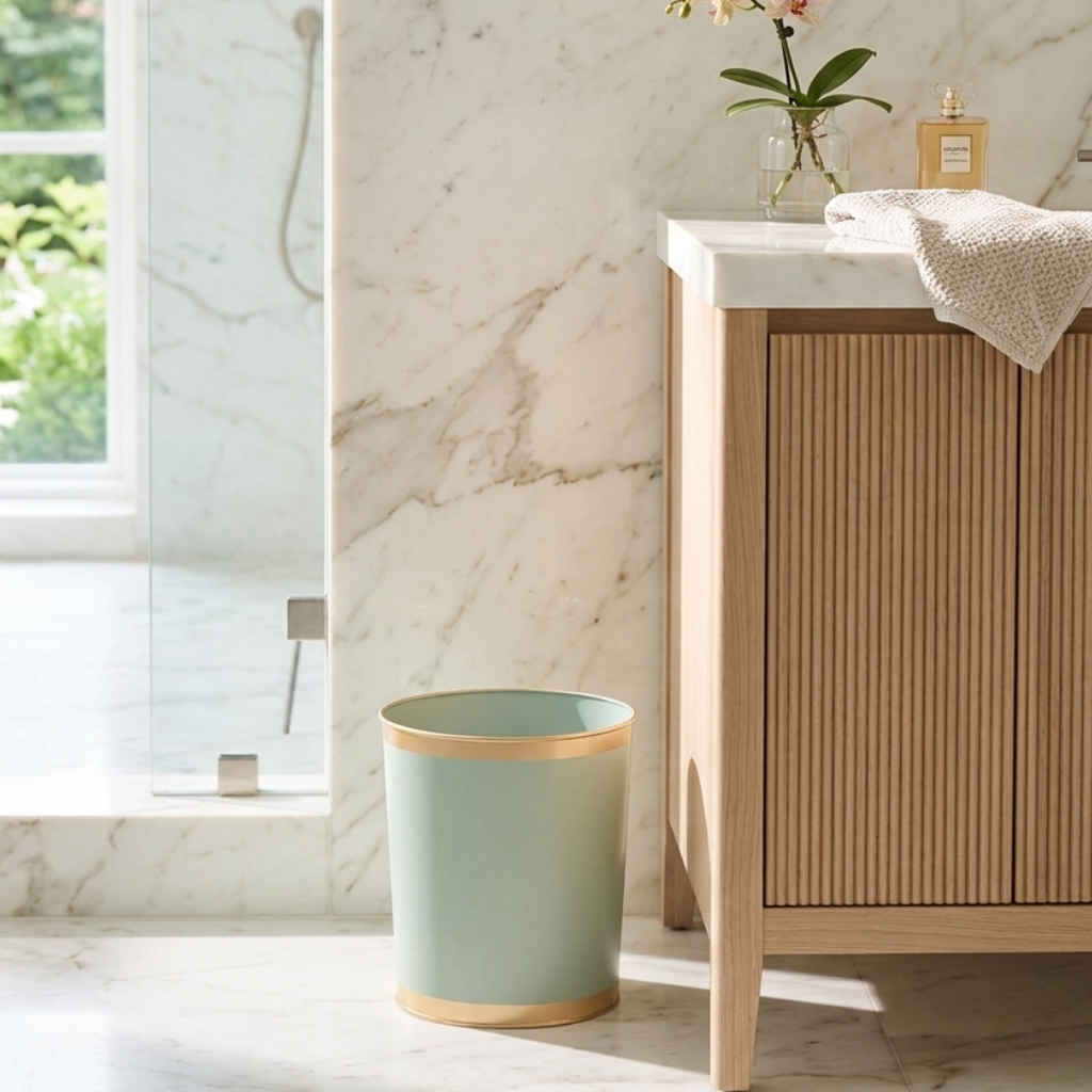 Mattie Oval Wastebasket - Oyster Bay - Avail 11/21