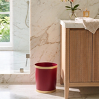 Mattie Oval Wastebasket - Oxblood Red - Avail 11/21