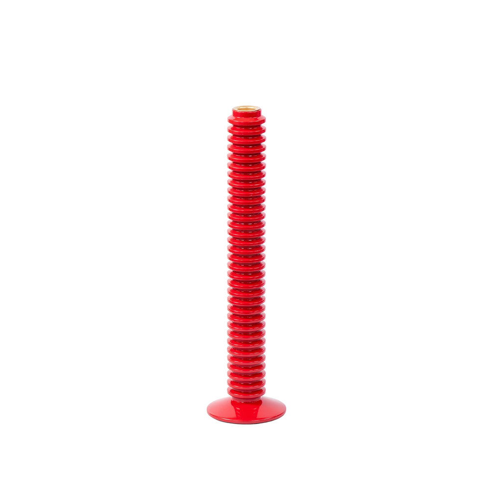 Mattie Tall Spiral Taper Candle Holder - 13" - Red - Avail 11/21
