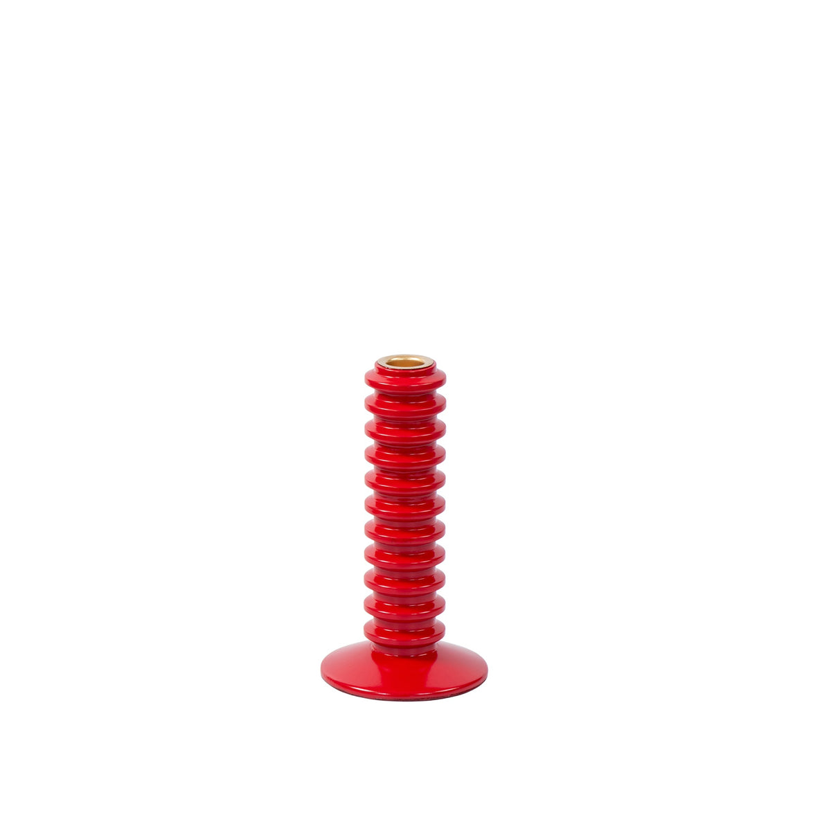 Mattie Short Spiral Taper Candle Holder - 9" - Red - Avail 11/21