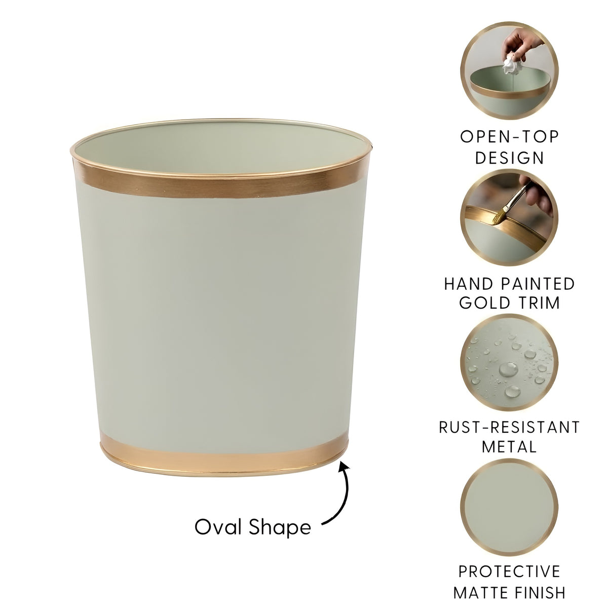 Mattie Oval Wastebasket