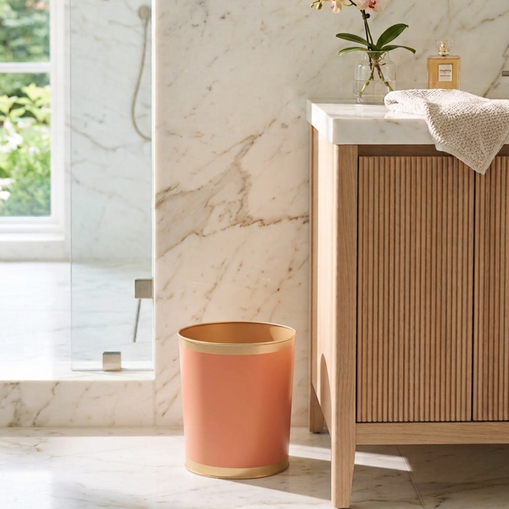 Mattie Oval Wastebasket - Pennywise Terracotta - Avail 11/21