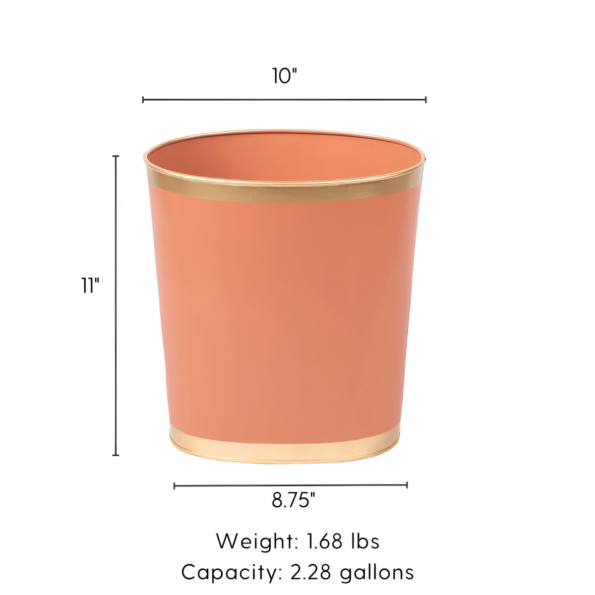 Mattie Oval Wastebasket - Pennywise Terracotta - Avail 11/21