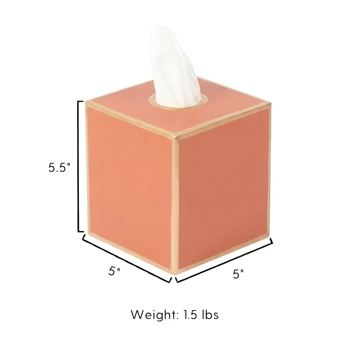 Mattie Square Tissue Box Cover - Pennywise Terracotta - Avail 11/21