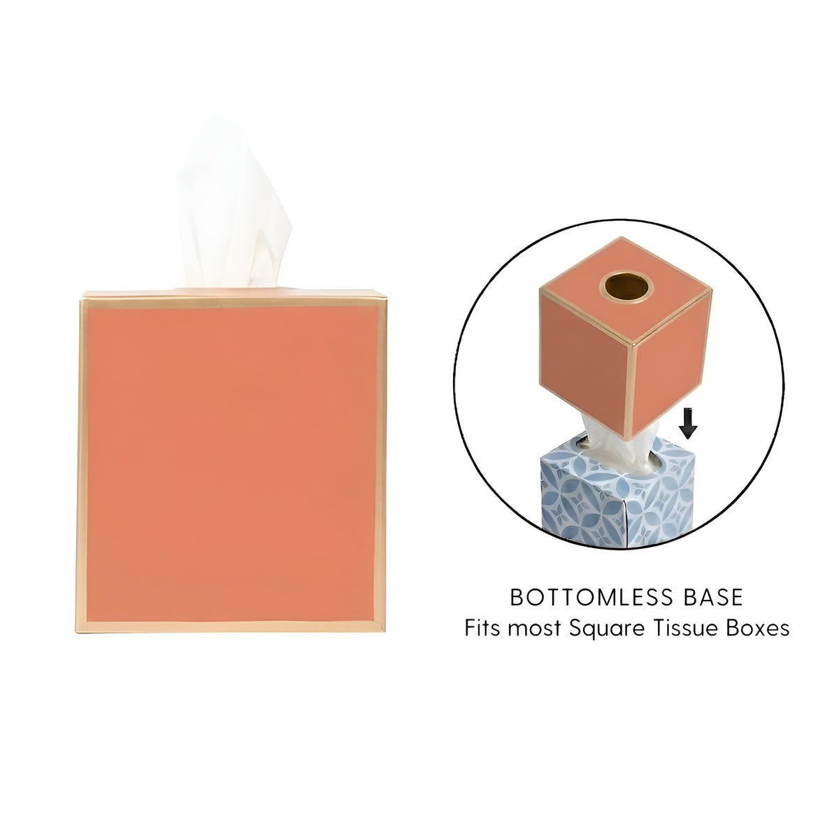 Mattie Square Tissue Box Cover - Pennywise Terracotta - Avail 11/21