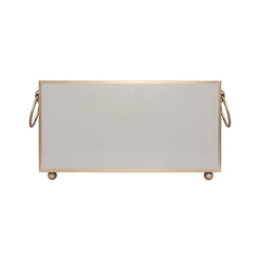 Mattie Taupe Rectangular Metal Cachepot Planter for Bedroom, Office, Kitchen or Living Room