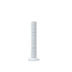 Mattie Medium Ribbed Taper Candle Holder 11" - White - Avail 11/21