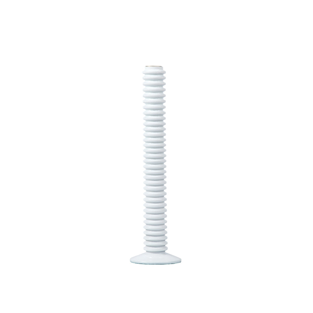 Mattie Tall Spiral Taper Candle Holder - 13" - White - Avail 11/21