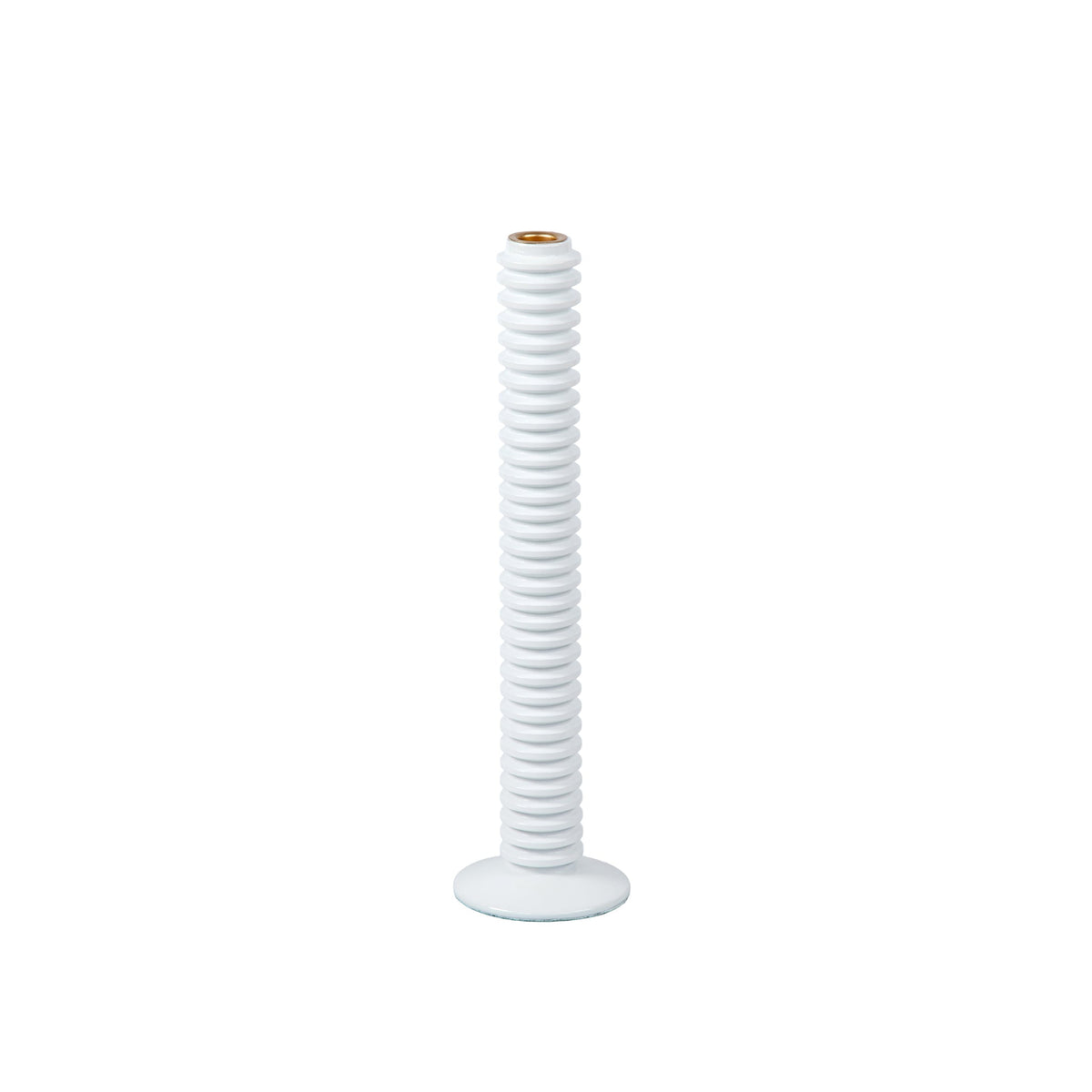 Mattie Tall Spiral Taper Candle Holder - 13" - White - Avail 11/21