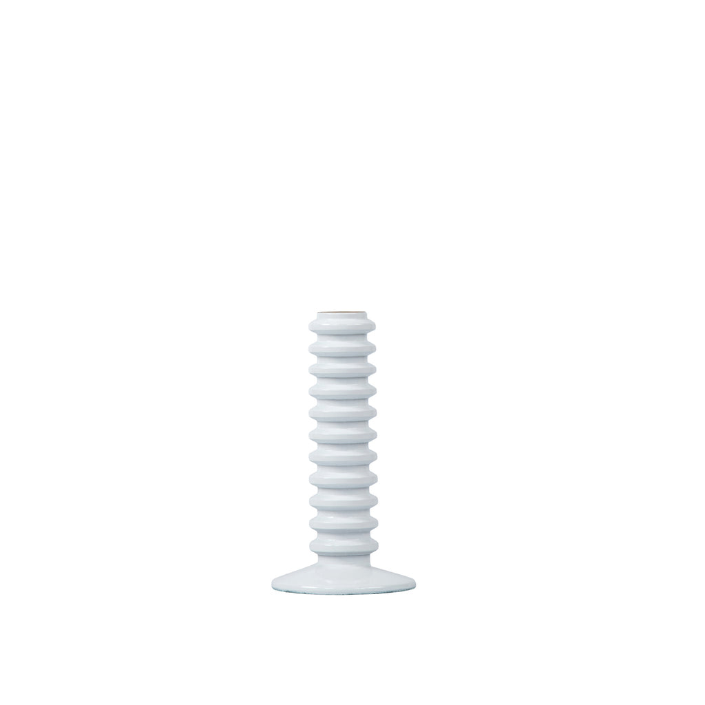 Mattie Short Spiral Taper Candle Holder - 9" - White - Avail 11/21
