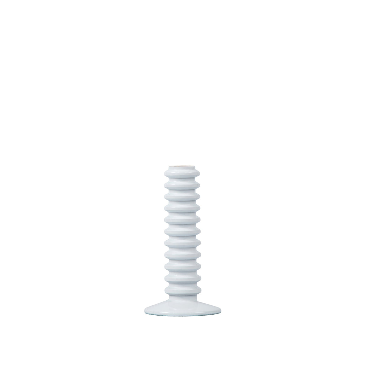 Mattie Short Spiral Taper Candle Holder - 9" - White - Avail 11/21