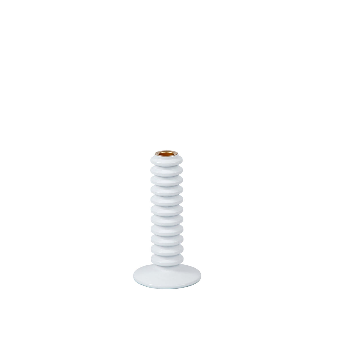 Mattie Short Spiral Taper Candle Holder - 9" - White - Avail 11/21