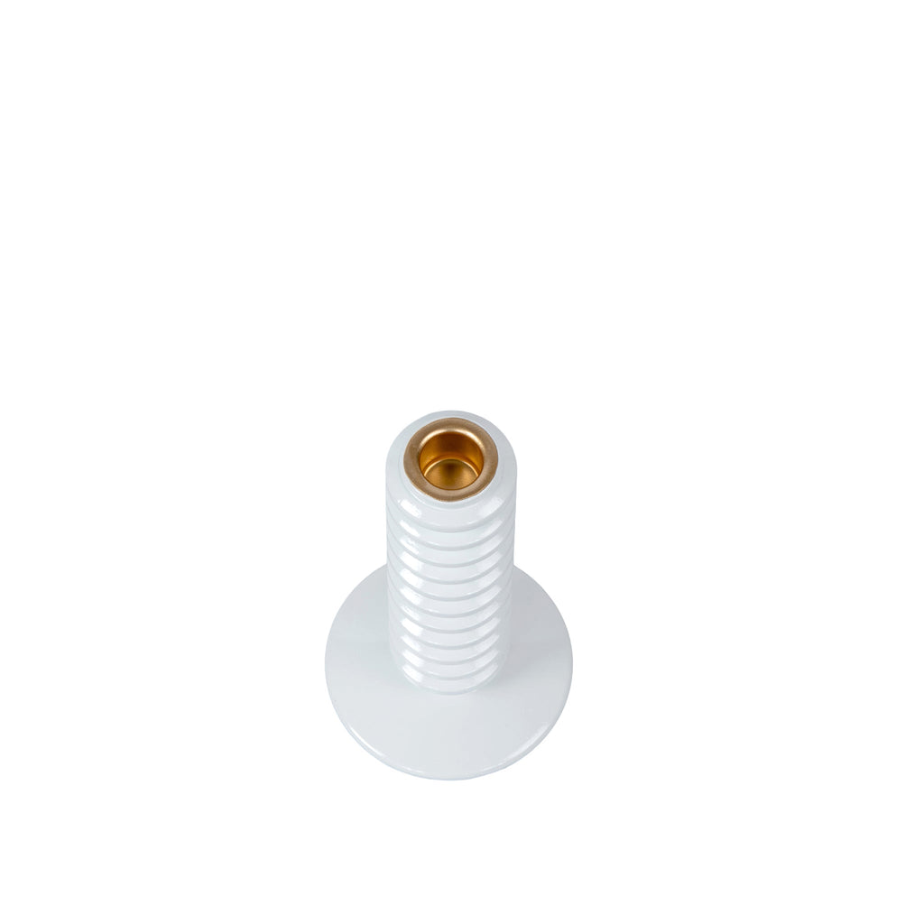 Mattie Short Spiral Taper Candle Holder - 9" - White - Avail 11/21