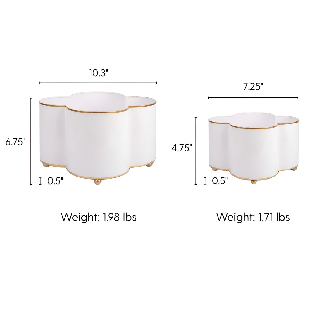 Mattie Quatrefoil Cachepot Planter