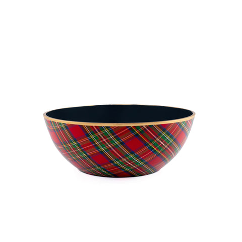 Royal Tartan Enameled Bowl - Large - Avail 11/11