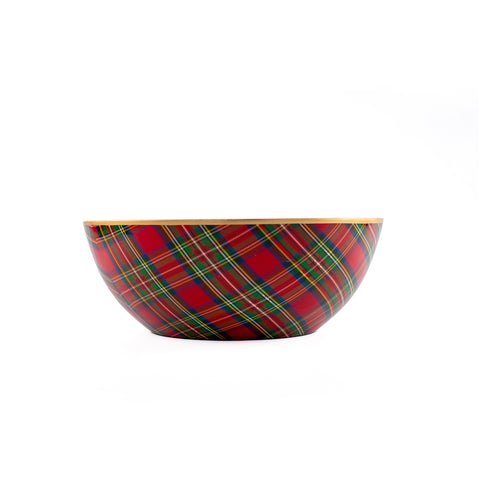 Royal Tartan Enameled Bowl - Large - Avail 11/11