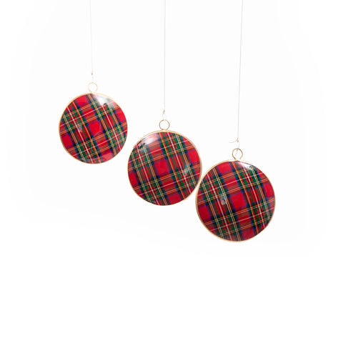 Royal Tartan Ornament (single) - Multi-Color - Avail 12/05