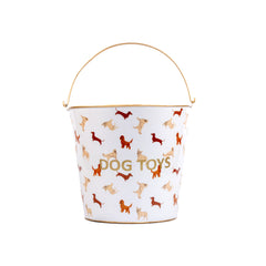 Kennel Club Enameled Multi-Colored DOG TOY Pail for Dogs and Pet Organization