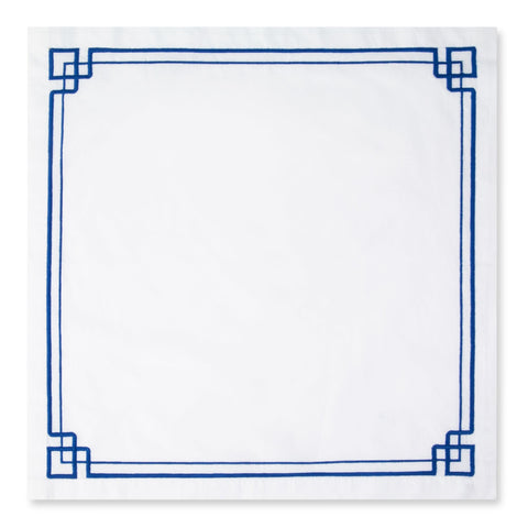 Buy White And Blue Napkin Online