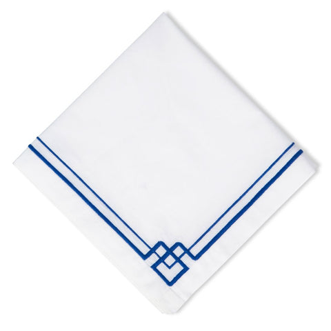 White And Blue Napkin