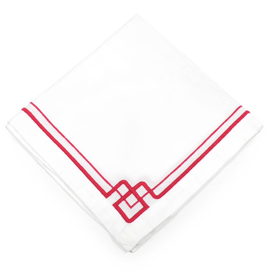 Interlocking Key Napkin White & Pink (4 Pack)