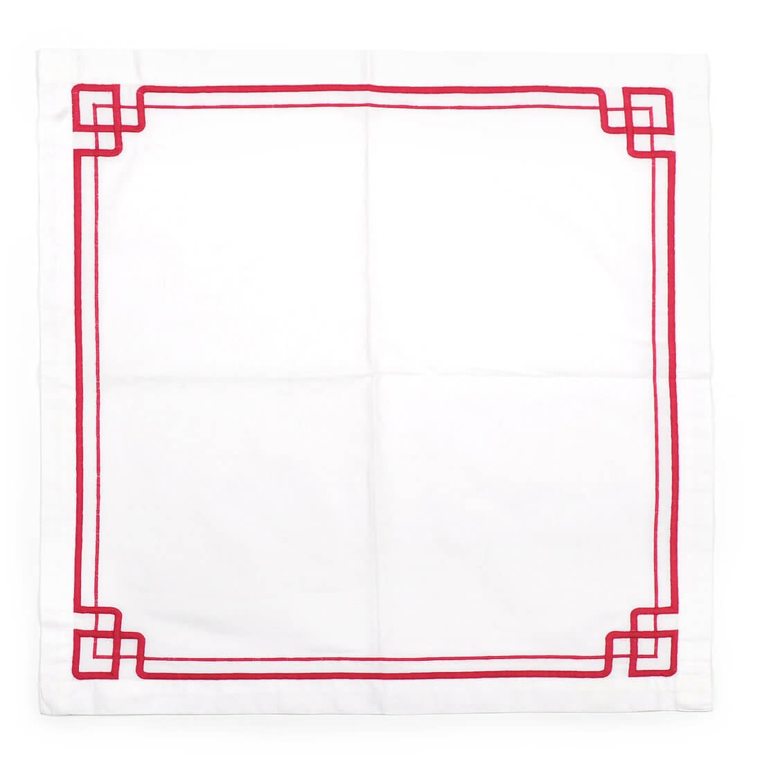 Interlocking Key Napkin White & Pink (4 Pack)