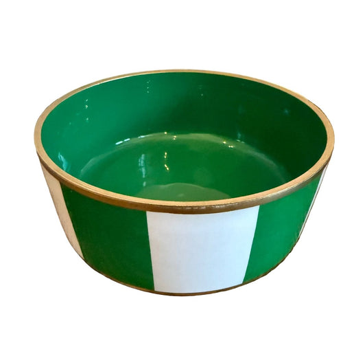 AS - IS - Cabana Stripe Enameled Pet Bowl - Large - from Jaye's Studio