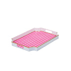 AS - IS - Gingham Enameled Jaye Tray - from Jaye's Studio