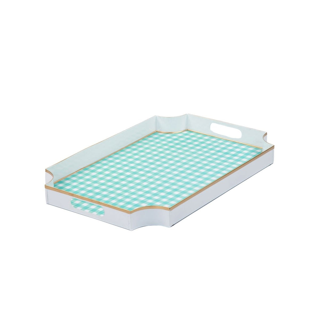 AS - IS - Gingham Enameled Jaye Tray - from Jaye's Studio