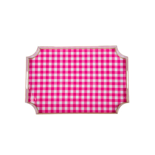 AS - IS - Gingham Enameled Jaye Tray - from Jaye's Studio