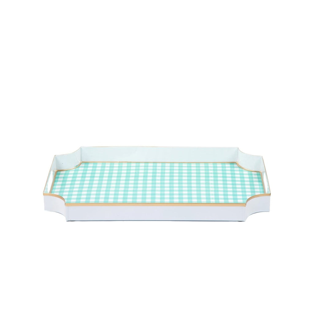AS - IS - Gingham Enameled Jaye Tray - from Jaye's Studio
