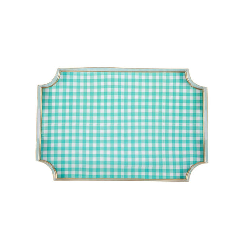 AS - IS - Gingham Enameled Jaye Tray - from Jaye's Studio