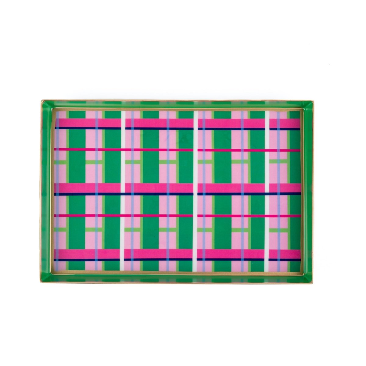 AS - IS - Mad Plaid Enameled Oliver Tray 8x12 - Seconds FINAL SALE - from Jaye's Studio