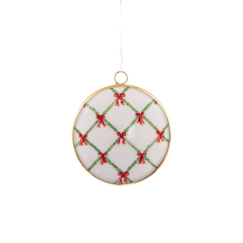 Bow Trellis Ornament (single) - Holiday Ornaments from Jaye's Studio