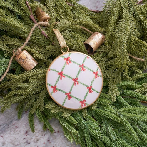 Bow Trellis Ornament (single) - Holiday Ornaments from Jaye's Studio