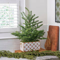 Bow Trellis Red and Green Rectangular Metal Cachepot Planter for Bedroom, Office, Kitchen or Living Room - Cachepots from Jaye's Studio