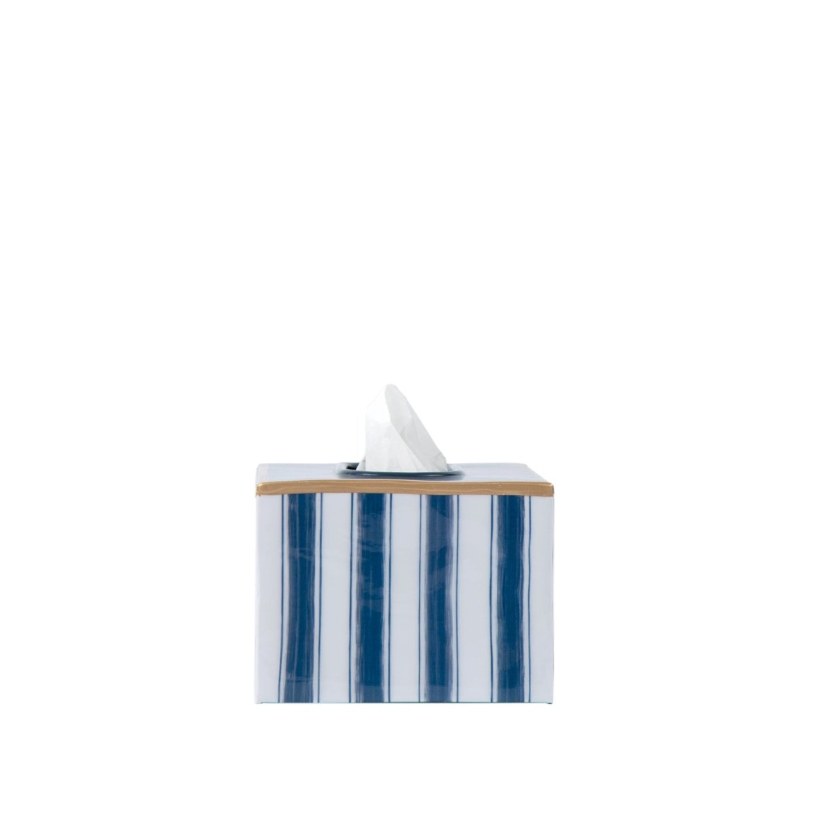 Brush Stripe Enameled Rectangular Tissue Box Cover - Avail 09/21 - Tissue Box Cover from Jaye's Studio