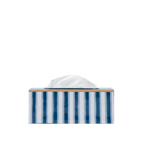 Brush Stripe Enameled Rectangular Tissue Box Cover - Avail 09/21 - Tissue Box Cover from Jaye's Studio