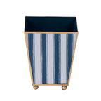 Brush Stripe Enameled Square Cachepot Planter - Avail 09/21 - Cachepots from Jaye's Studio