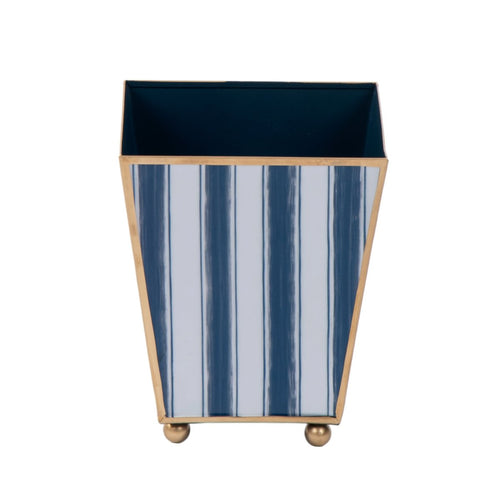 Brush Stripe Enameled Square Cachepot Planter - Avail 09/21 - Cachepots from Jaye's Studio