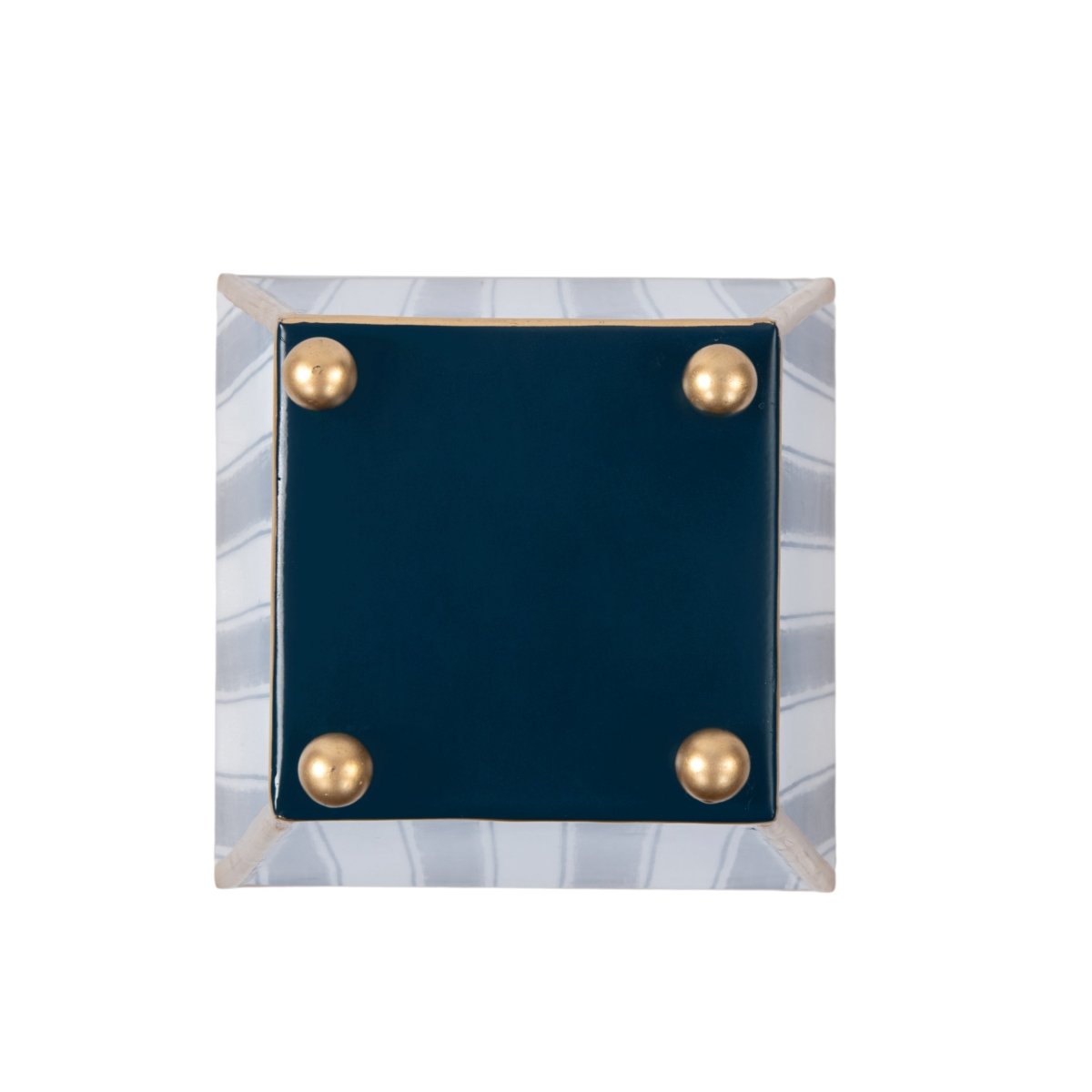 Brush Stripe Enameled Square Cachepot Planter - Avail 09/21 - Cachepots from Jaye's Studio