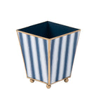 Brush Stripe Enameled Square Cachepot Planter - Avail 09/21 - Cachepots from Jaye's Studio