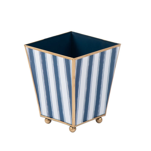 Brush Stripe Enameled Square Cachepot Planter - Avail 09/21 - Cachepots from Jaye's Studio
