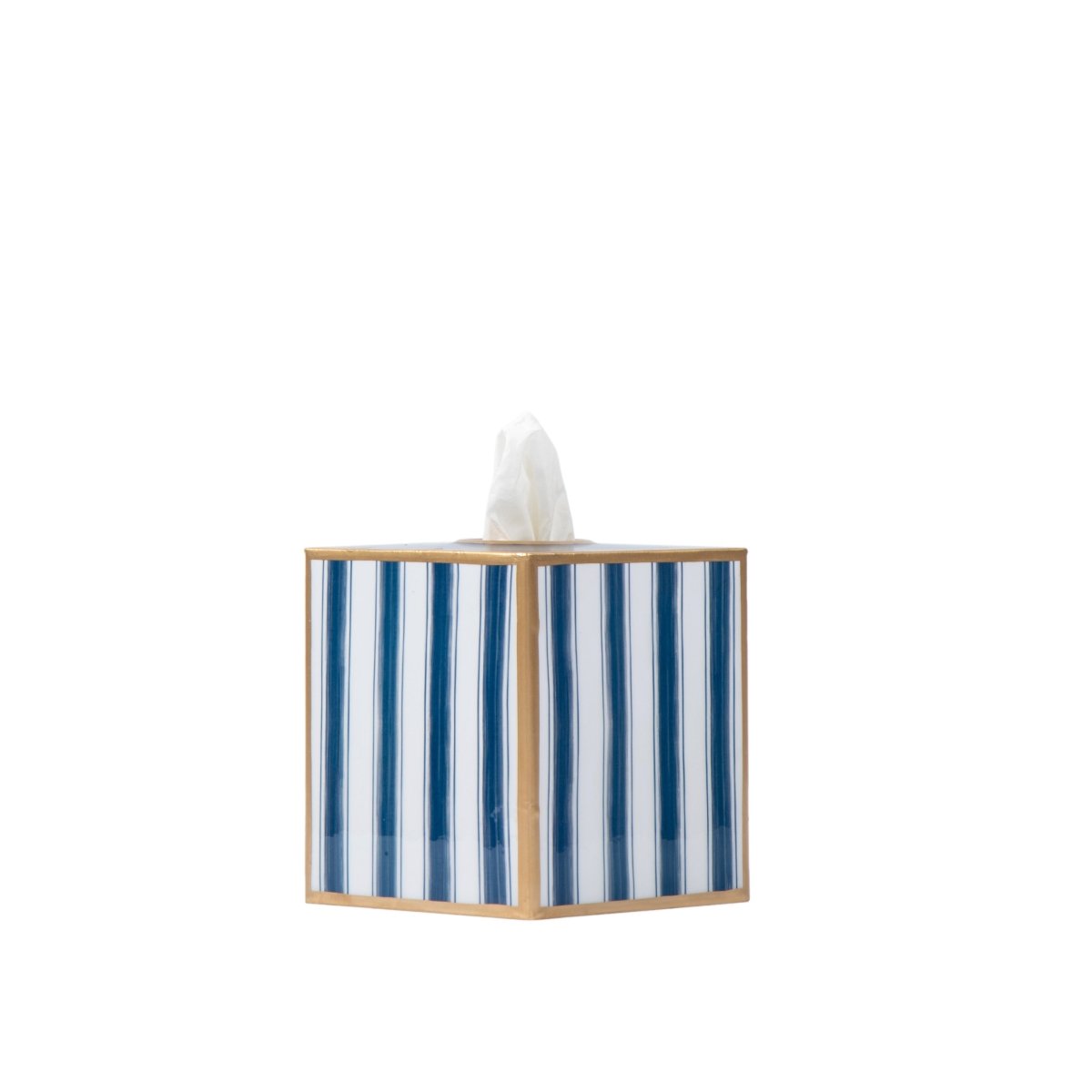 Brush Stripe Enameled Tissue Box Cover - Avail 09/21 - Tissue Box Cover from Jaye's Studio