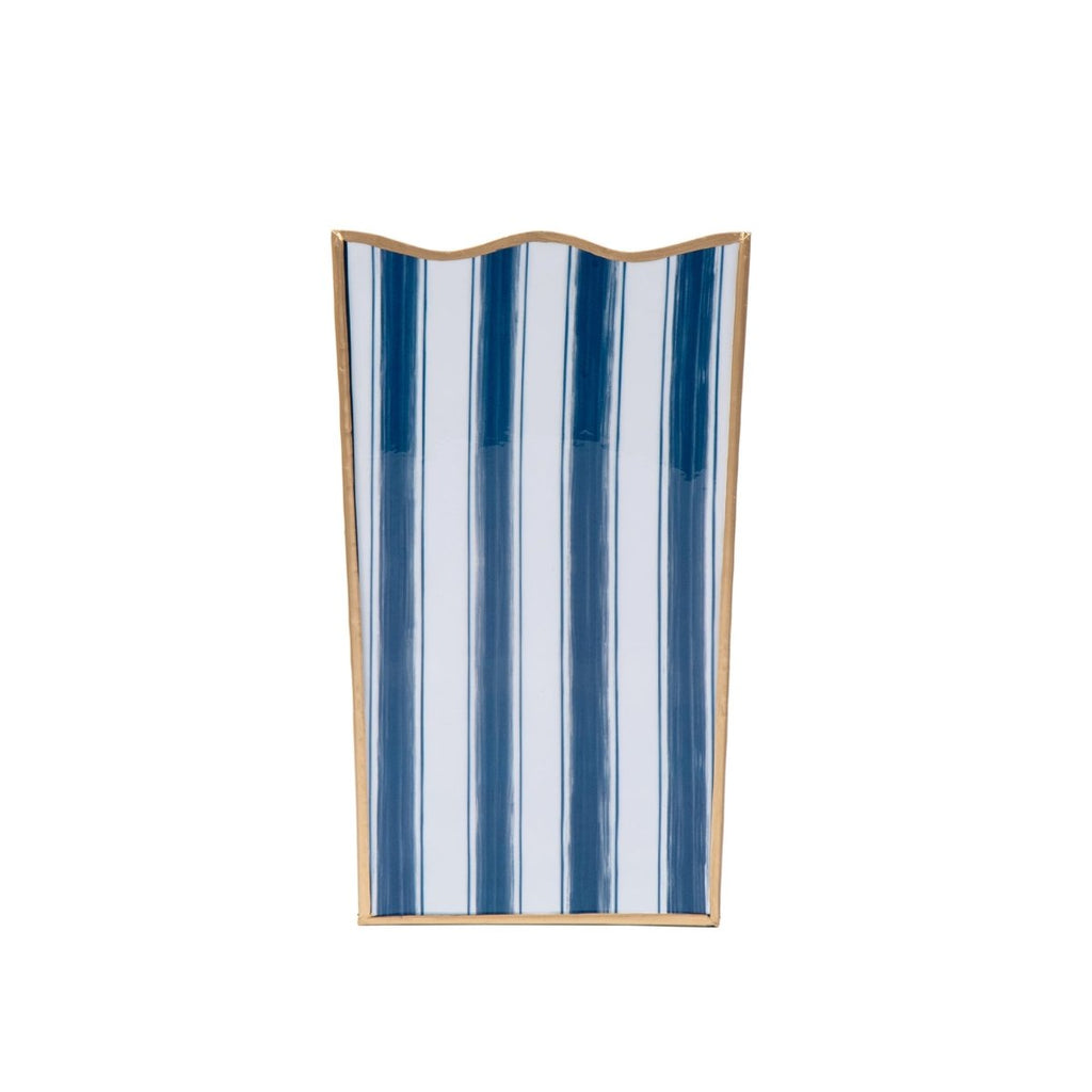 Brush Stripe Rectangular Classic Wastebasket - Avail 09/21 - Wastebaskets from Jaye's Studio